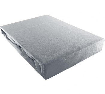 Prześcieradło JERSEY jasno-szare - 180 x 200