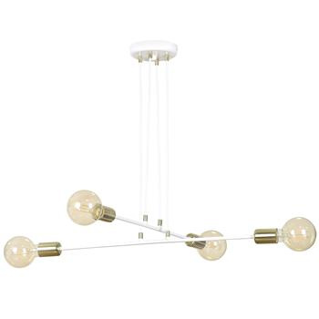 VESIO 4 WHITE 786/4 lampa wisząca loft regulowana złote elementy