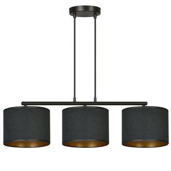HILDE 3 BL BLACK lampa wisząca abażury regulowana nowoczesna