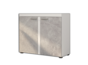 Komoda do salonu Remo 97 cm Beton jasny / Biały