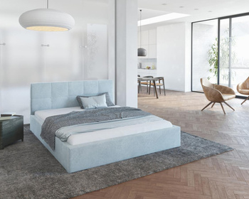 Łóżko tapicerowane RINO - Paris, kolor: light blue - 140 x 200