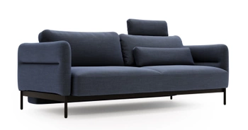 Kanapa z funkcją spania Duro - kolor granatowy