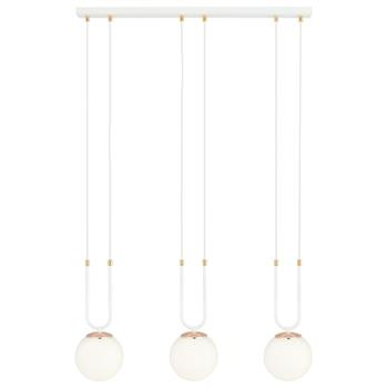 GLAM 3 WHITE/OPAL 1115/3 lampa wisząca szklane klosze GLAMOUR