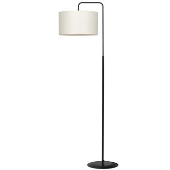 TRAPO LP1 BLACK / ECRU 570/4 lampa podłogowa czarna duży beżowy abażur