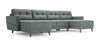 Narożnik Afray Plus- narożnik wolnostojący w stylu skandynawskim - kolor granatowy