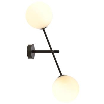 LINEAR K2 BLACK/OPAL 1169/K2 kinkiet nowoczesny szklane klosze