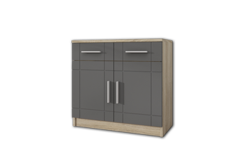 Komoda do salonu Gola 69 cm Grafit / Dąb Sonoma