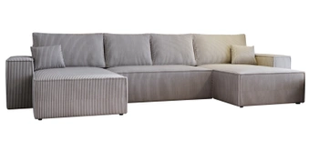 Narożnik z funkcją spania Paris U - kolor szary