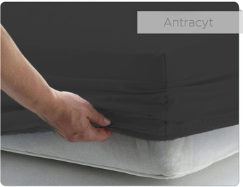 Prześcieradło BAWEŁNIANE antracytowe - 60 x 120