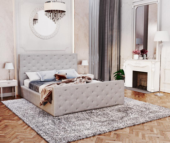 Łóżko tapicerowane - PASSION TRINITY (SZARY) - 120 x 200