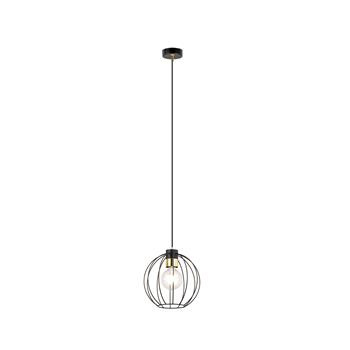 GINO 1 BLACK/GOLD 1222/1 lampa wisząca regulowana czarna styl loftowy