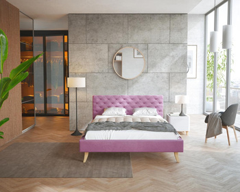 Łóżko tapicerowane KALIFORNIA- TRINITY (fioletowy) - 120 x 200