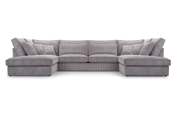 Narożnik do salonu Abra U - nowoczesny design - kolor szary