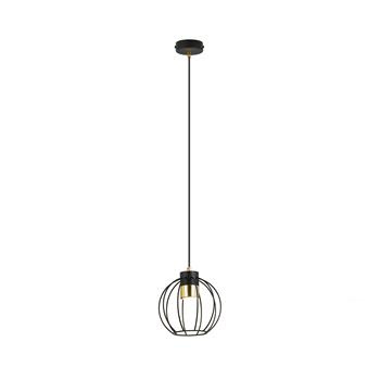 AJAX 1 BLACK/GOLD 1200/1 lampa wisząca regulowana czarna styl loftowy