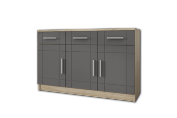 Komoda do salonu Gola 103 cm Grafit / Dąb Sonoma
