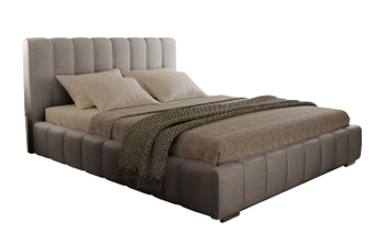Łóżko tapicerowane z pojemnikiem na pościel - PORTOS 140x200 cm - kolor do wyboru