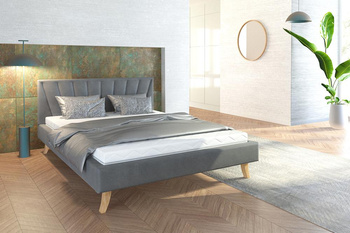 Łóżko tapicerowane - HEAVEN TRINITY (GRAFITOWY) - 160 x 200