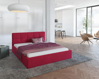 Łóżko tapicerowane RINO - Paris, kolor: wine - 160 x 200