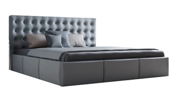 Łóżko tapicerowane z pojemnikiem - KARMEN 140x200 cm