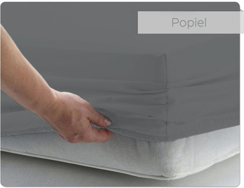 Prześcieradło BAWEŁNIANE popielate - 80 x 190