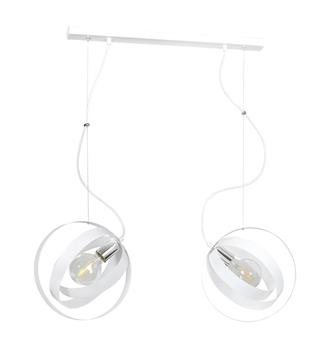 GALAXY 2 WHITE 341/2 metalowa nowoczesna lampa wisząca chromowane elementy biała
