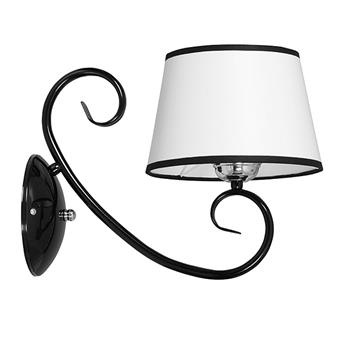 CHICO K1 267/K1 nowoczesny kinkiet biały abażur czarny połysk