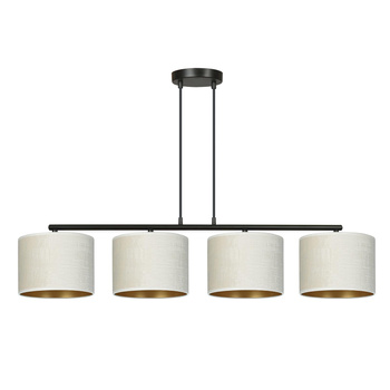 HILDE 4 BL WHITE lampa wisząca abażury regulowana nowoczesna