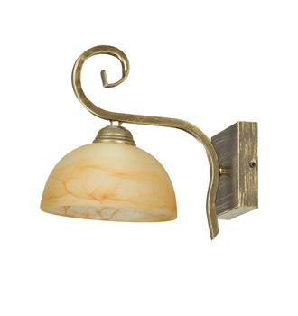 WIVARA K1 GOLD 149/K1 klasyczny kinkiet szklany biały klosz dużo światła