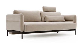 Kanapa z funkcją spania Duro - kolor beżowy