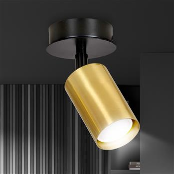 ZEN 1 BLACK 622/1 spot sufitowy reflektor halogen LED regulowany czarno-złoty