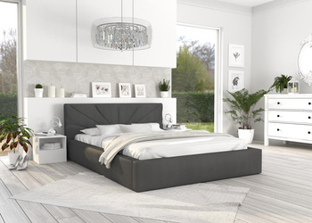 Łóżko tapicerowane GEORGIA - TRINITY (GRAFITOWY) - 180 x 200