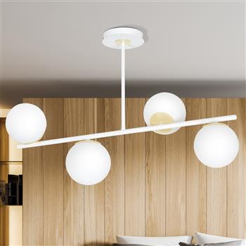 FLOKI 4 WHITE-GOLD 1023/4 lampa sufitowa plafon biała złota DESIGN