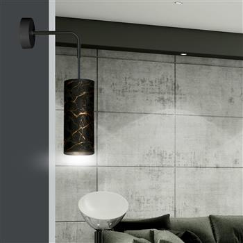 KARLI K1 BL MARBEL BLACK kinkiet duży abażur regulowany nowoczesny