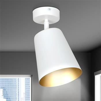 PRISM 1 WHITE-GOLD 407/1 spot plafon sufitowy regulowane klosze biały złoty środek