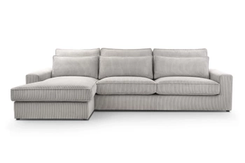 Narożnik do salonu Ole - lewostronny - kolor jasny szary