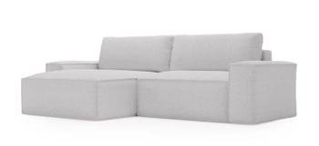 Narożnik Yumay- nowoczesna sofa z funkcją spania - kolor biały