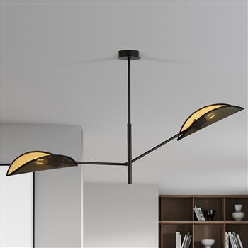 VENE 2 BLACK/GOLD 1158/2 lampa sufitowa żyrandol oryginalny design abażury