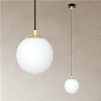 ROYAL 1 BLACK 1243/1 lampa wisząca zwis złota klosz kula DESIGN