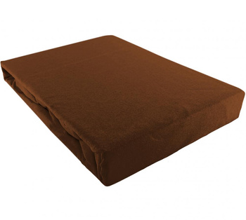 Prześcieradło JERSEY brązowe - 200 x 220