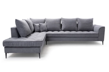 Narożnik w klasycznym stylu Elena - lewostronny - kolor szary