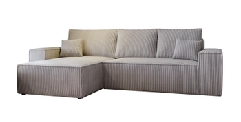 Narożnik z funkcją spania Paris - nowoczesna sofa narożna - kolor szary