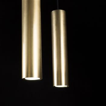 GOLDI 2 BLACK 457/2 spot wiszący złote tuby regulowana wysokość najnowszy design