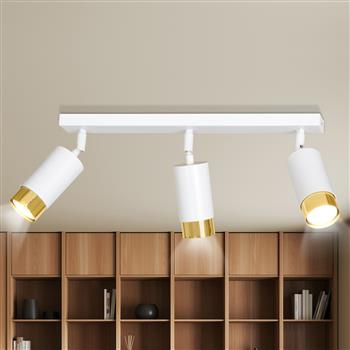 HIRO 3 WHITE-GOLD 963/3 nowoczesny regulowany spot LED sufitowy biało złoty