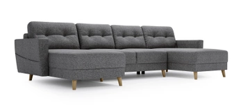 Narożnik Afray Plus- narożnik wolnostojący w stylu skandynawskim - kolor ciemny szary