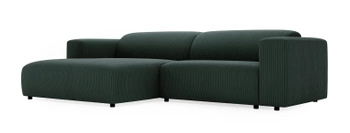 Narożnik Passi - miękka i wygodna kanapa do salonu - kolor butelkowa zieleń