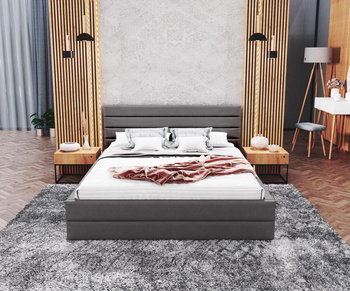 Łóżko tapicerowane -VIRGINIA TRINITY (GRAFIT) - 160 x 200