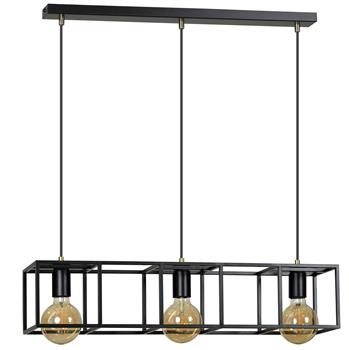 VIKTOR 3 BLACK 803/3 wisząca lampa sufitowa LOFT regulowana metalowa czarna