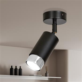 HIRO 1 BLACK-CHROME 964/1 nowoczesny regulowany spot LED sufitowy czarno srebrny