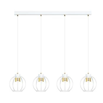 AJAX 4 WHITE/GOLD 1224/4 lampa wisząca regulowana czarna styl loftowy