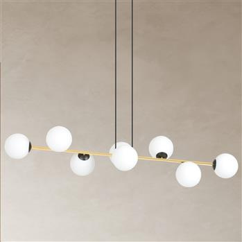 ESFERA 8 BL/GOLD 1241/8 lampa wisząca żyrandol złota klosze kule DESIGN